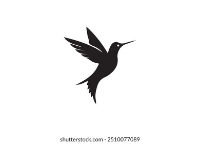 Set of black bird silhouettes. Vector elements for design. Birds icon set, animal vector.