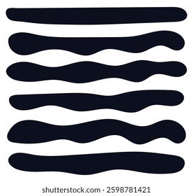 Set of black blobs random liquid shapes 