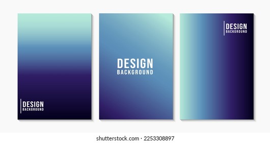 Conjunto de fondo abstracto de degradado negro y azul.