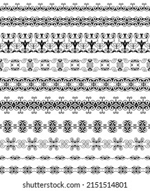 set of black borders on a white background