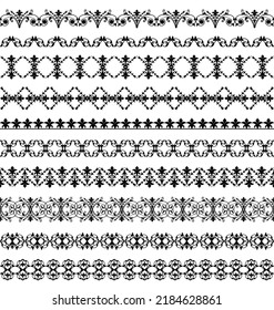 set of black borders on a white background