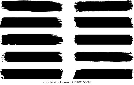 Conjunto de pinceladas negras.