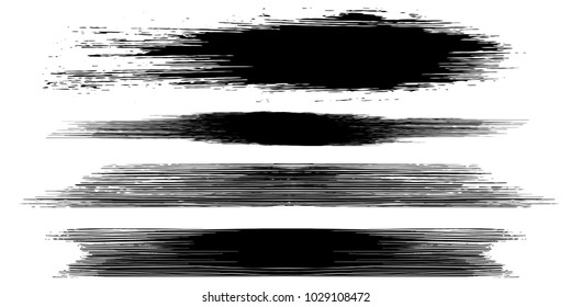 set of black brush strokes for your banner design or logo, black spots
vector brushes