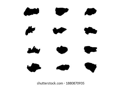 Set of black brushstrokes. Good collection of brushes.