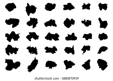 Set of black brushstrokes. Good collection of brushes.