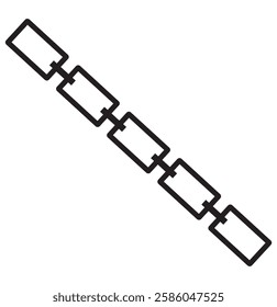 Set of black chains or link icons . Chain machine icons. 1176