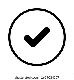 Set of black check marks and crosses icon collection. Vector Illustration.