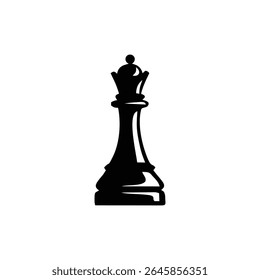 set of black chess pieces icon