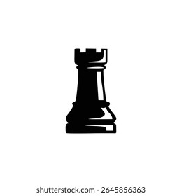 set of black chess pieces icon