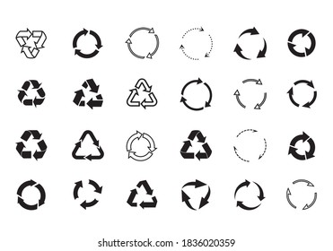 Set of black circle arrows on black background. Vector Icons. Graphic for website. - Shutterstock ID 1836020359