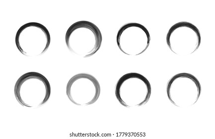 Set of black circle frame. for banner, background, poster, cover.