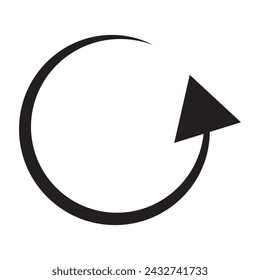 Set of black circle vector arrows. Vector Icons