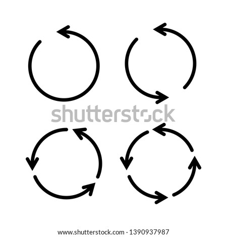 Set of black circle vector arrows. Vector Icons