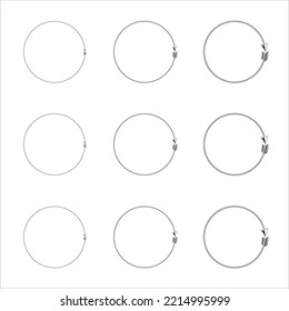 Set of black circles. Round frames in doodle style. Simple hand drawn circle. Bubble proet vector illustration. Design element for frame