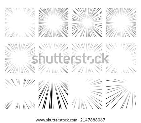 A set of black concentrated line vector material Foto d'archivio © 