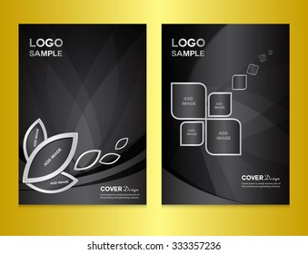 set black Cover design vector illustration, brochure flyer, Annual report  Layout, book, booklet, poster, leaflet