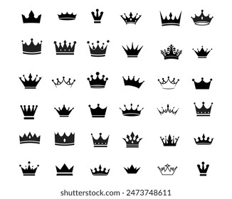 Conjunto iconos la corona