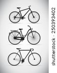 set of black different silhouette bikes