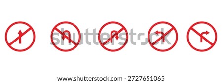 Set of black directional arrow icons including U turn, right turn, left turn, and straight arrows. Simple vector signs for traffic, navigation, and road directions