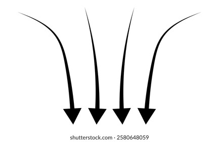 set of black up and down arrows icon in trendy style vector, up and down sign symbol, Upward, downward arrows Arrow mark icons and arrow paint. vector illustration. eps10