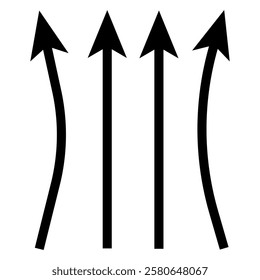 set of black up and down arrows icon in trendy style vector, up and down sign symbol, Upward, downward arrows Arrow mark icons and arrow paint. vector illustration. eps10