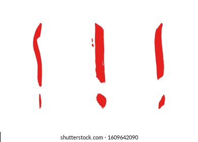 Set black exclamation marks. Collection of question mark and exclamation marks illustration.