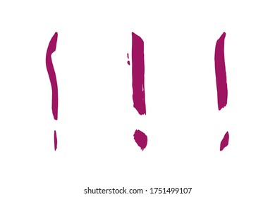 Set black exclamation marks. Vector illustration.
