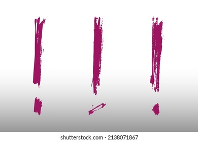 Set black exclamation marks. Vector illustration.