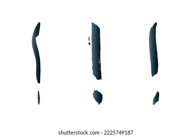 Set black exclamation marks. Vector illustration.