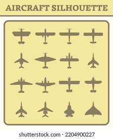 Set Of Black Fighter Jet Silhouettes. Airplane Icon Sign Or Symbol. Missile Bomber Logo. Military Stealth Aircraft. Air Force Flight. War Aircraft. Modern War Fighting Technology. Vector Illustration.