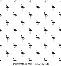 Set of black flamingo icon template on white background