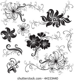 Flower Pattern Background Design Stock Vector (Royalty Free) 1241003986 ...