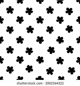 Set of Black  flowers seamless pattern. Isolate on white background.Concept for background, wallpaper, fabric, textiles, mobile phone, background for your business. Vector illustration.