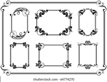 Set Of Black Frame