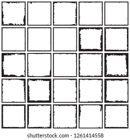 A set of black frames in a grunge style