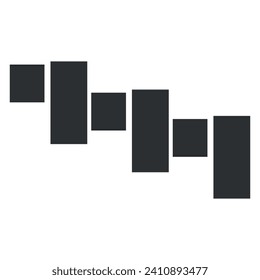 Set of black frames on white background