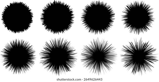 Set of black frames with zigzag edge, scallop edge shapes. Rectangular jagged curved box element..vector	