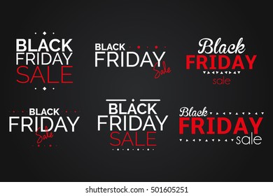 Set of black friday backgrounds, Vector illustration