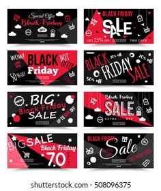 Set of black friday banner