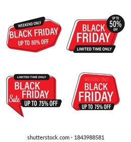Set of black Friday banner templates, vector illustrations