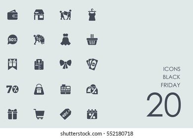 Set of Black Friday icons