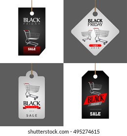 Set of black friday labels, Vector illustration
