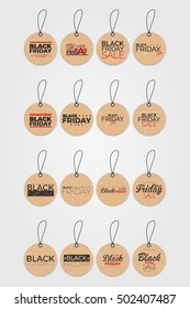 Set of black friday labels, Vector illustration