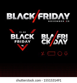 Set Of Black Friday Logo Ideas