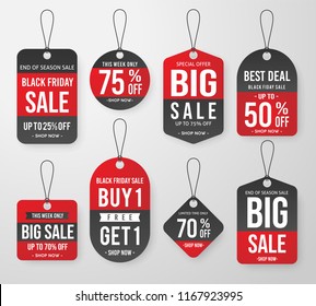 set of black friday promotion price tag label template design vector esp 10, discount, special offer, big sale, best saller, limited edition.