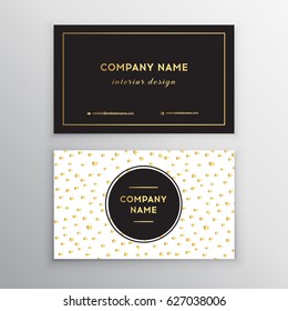 Set of Black and Gold Design Templates for Brochures, Flyers, Mobile Technologies and Online Services, Typographic Emblems, Logo, Banners and Infographic. Abstract Modern Backgrounds.Brush stroke