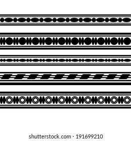 Set of black graphic borders for your design
