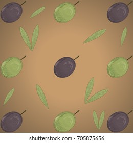  Set of Black and Green Olives