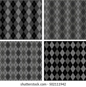 Set of black and grey textures Scottish designs Royalty