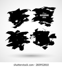 Set of black grunge banners